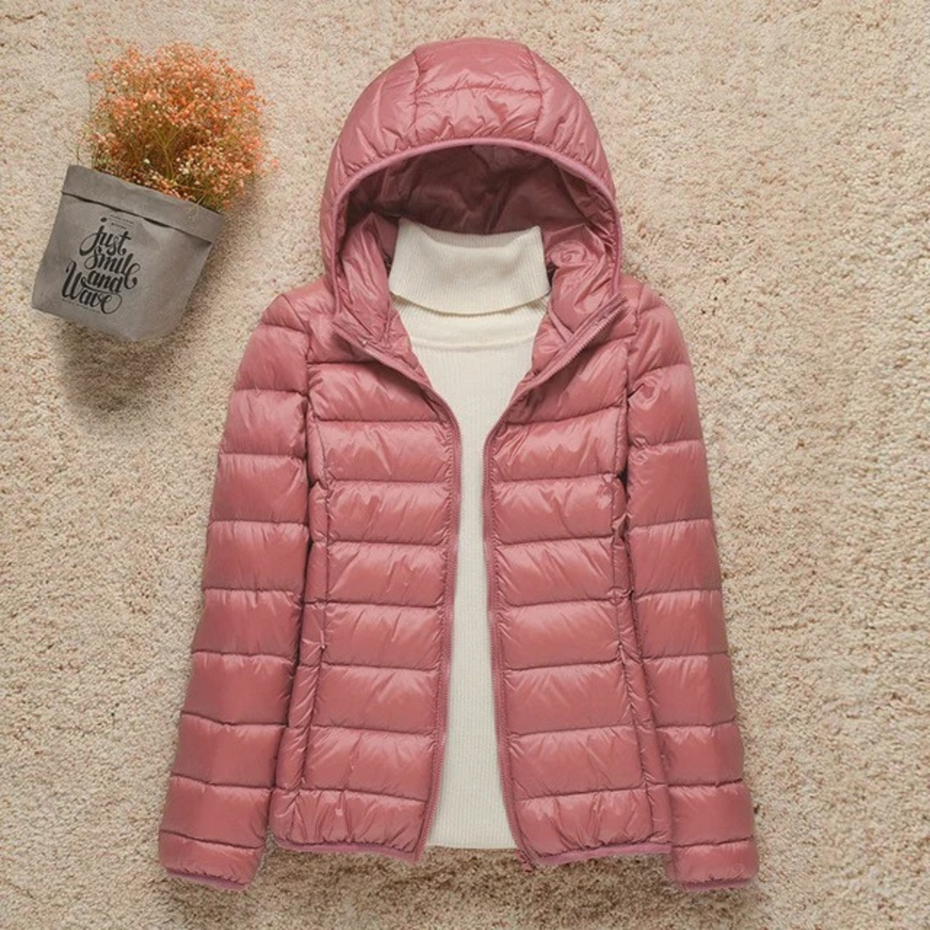 HOODED QUILTED PUFFER FOR WOMEN