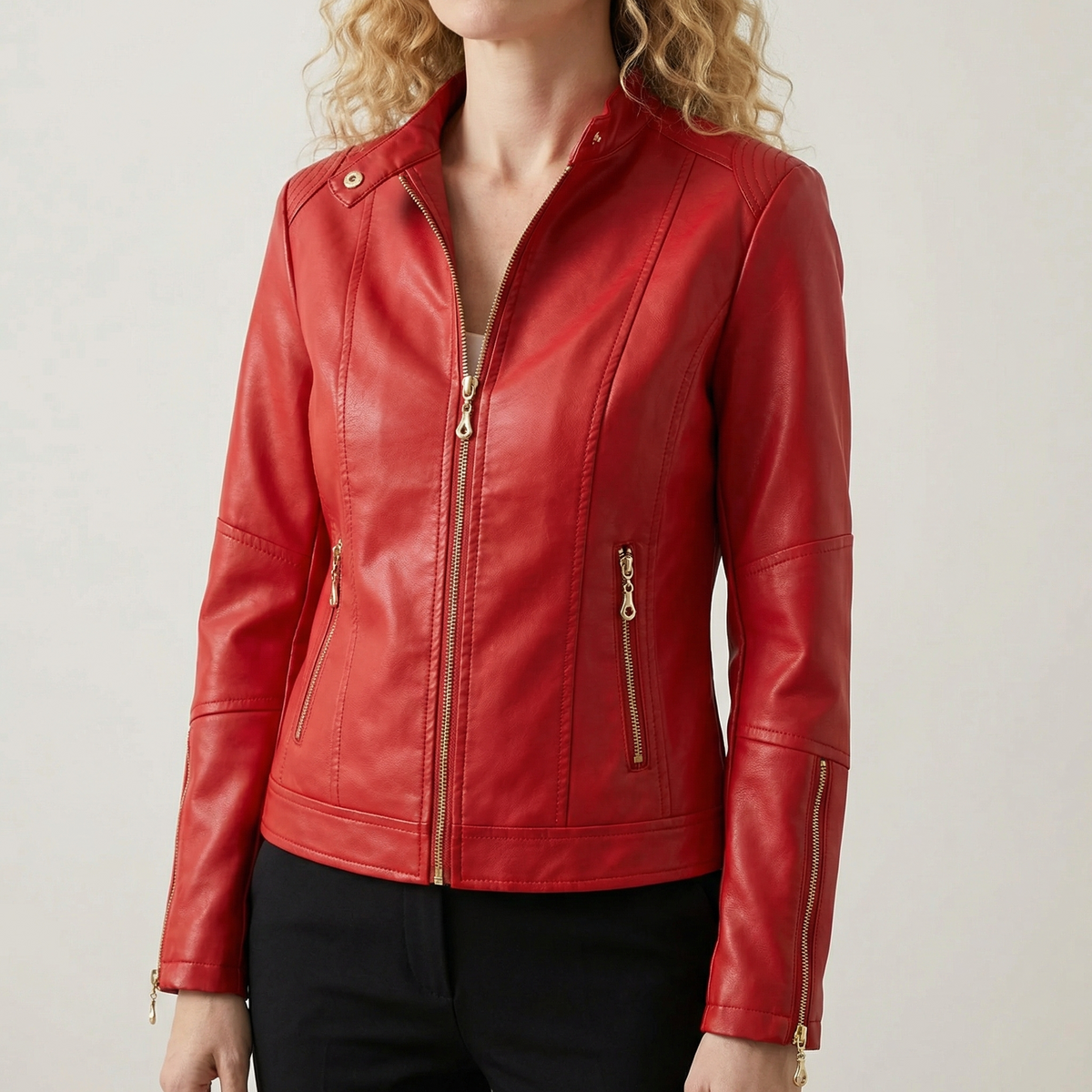 RILEY | SLIM FIT LEATHER JACKET FOR WOMEN