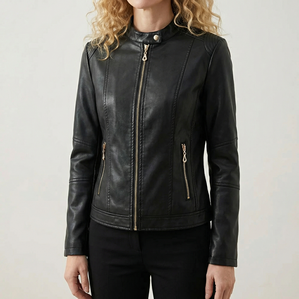 RILEY | SLIM FIT LEATHER JACKET FOR WOMEN