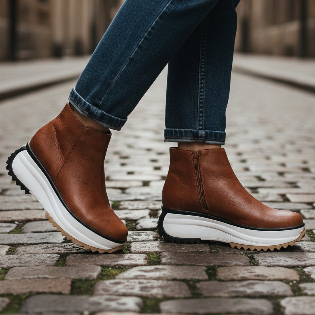 PLATFORM ANKLE BOOTS FOR WOMEN