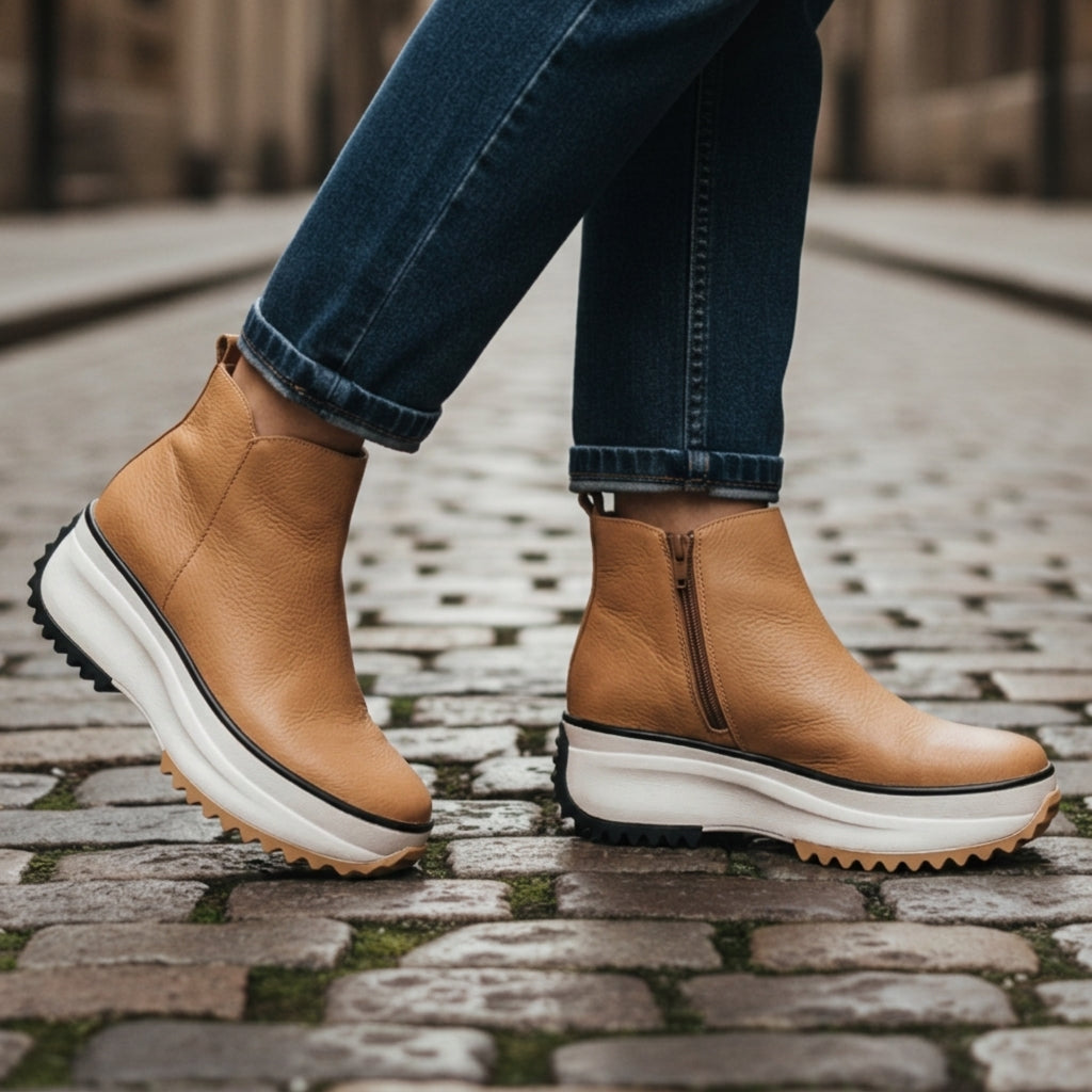PLATFORM ANKLE BOOTS FOR WOMEN