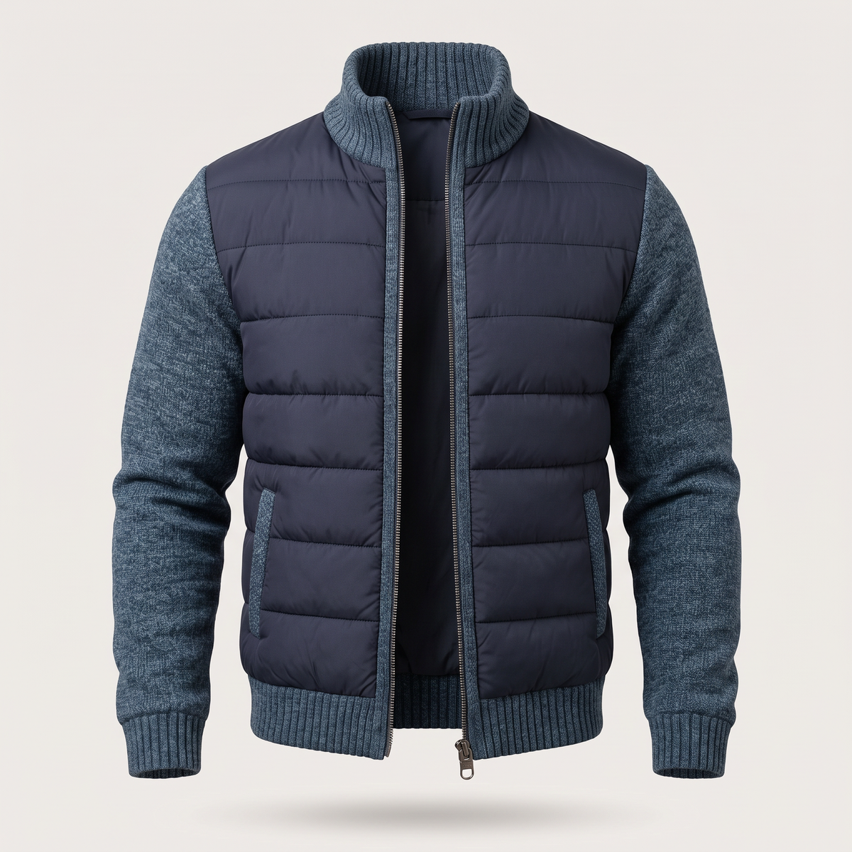 QUILTED FLEECE PUFFER JACKET FOR MEN