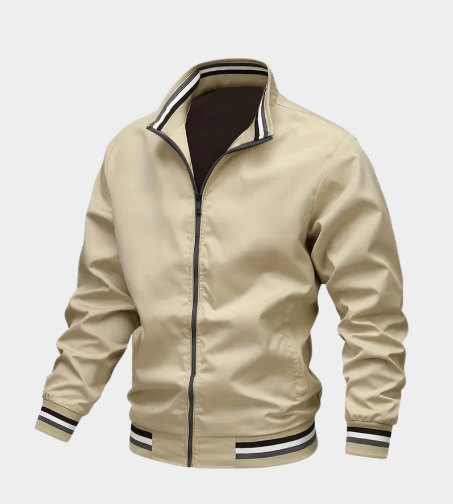 ZIP FRONT BOMBER JACKET FOR MEN