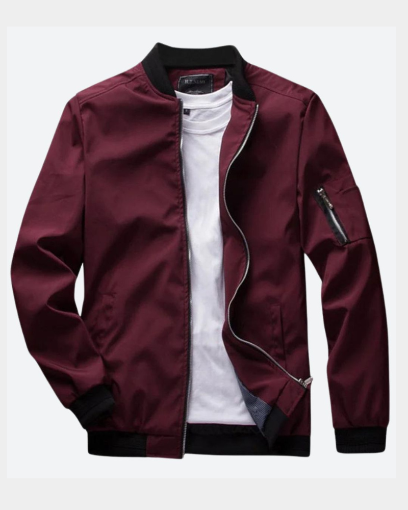 CLASSIC ZIP BOMBER JACKET FOR MEN
