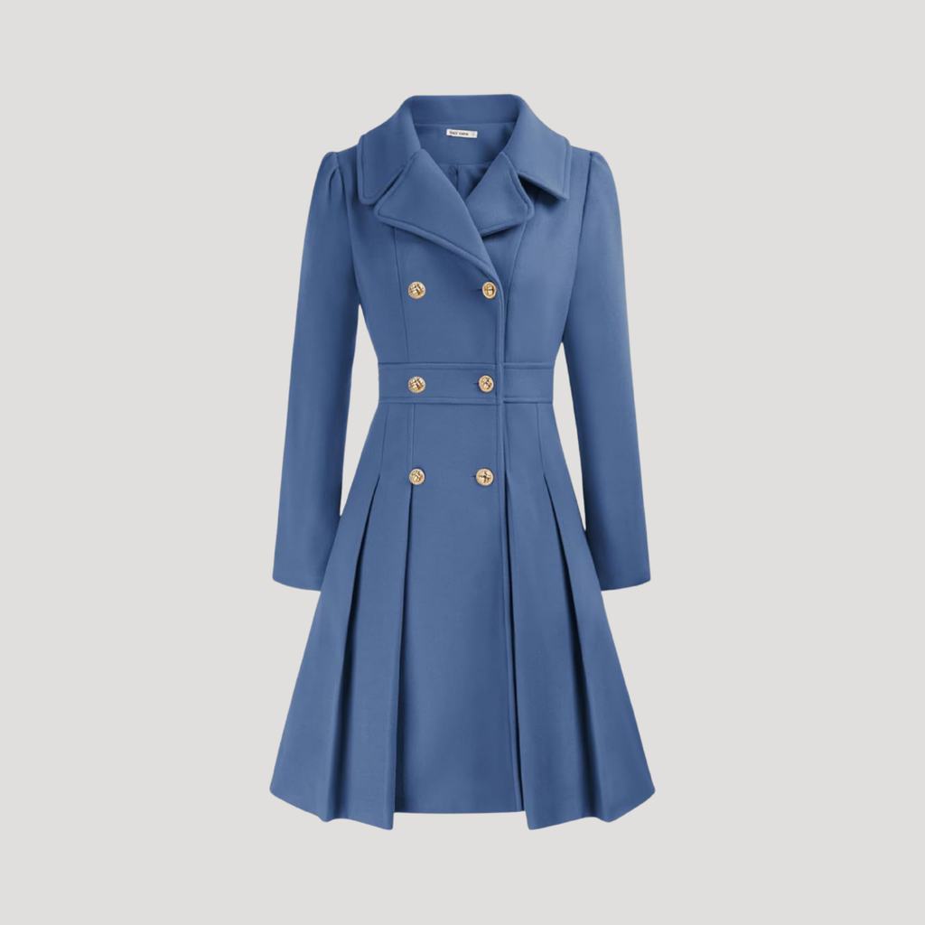 DOUBLE-BREASTED LAPEL COAT FOR WOMEN