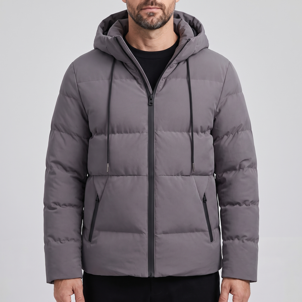 HOODED PUFFER JACKET FOR MEN