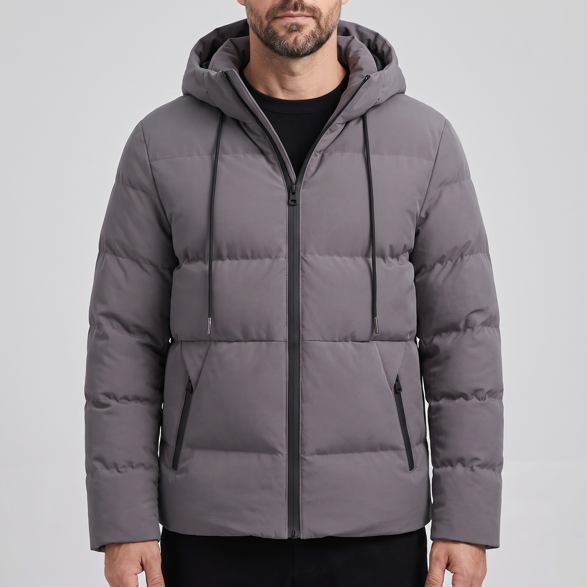 HOODED PUFFER JACKET FOR MEN