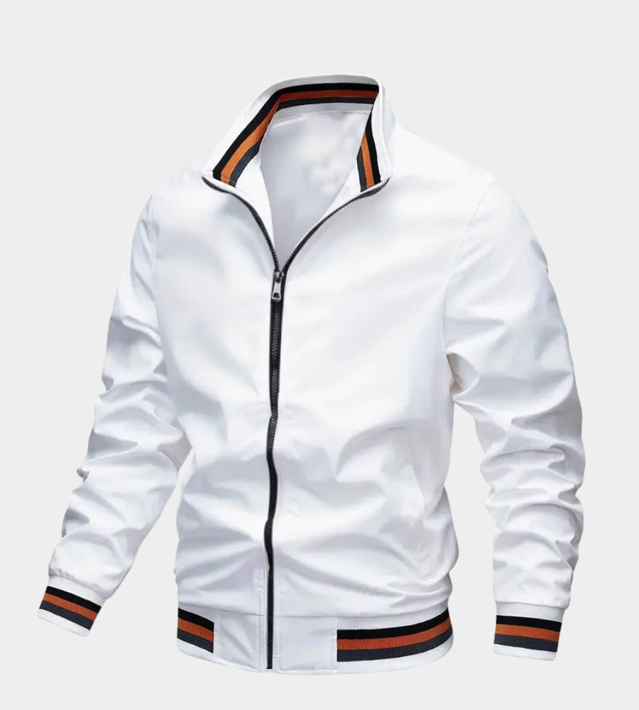 ZIP FRONT BOMBER JACKET FOR MEN