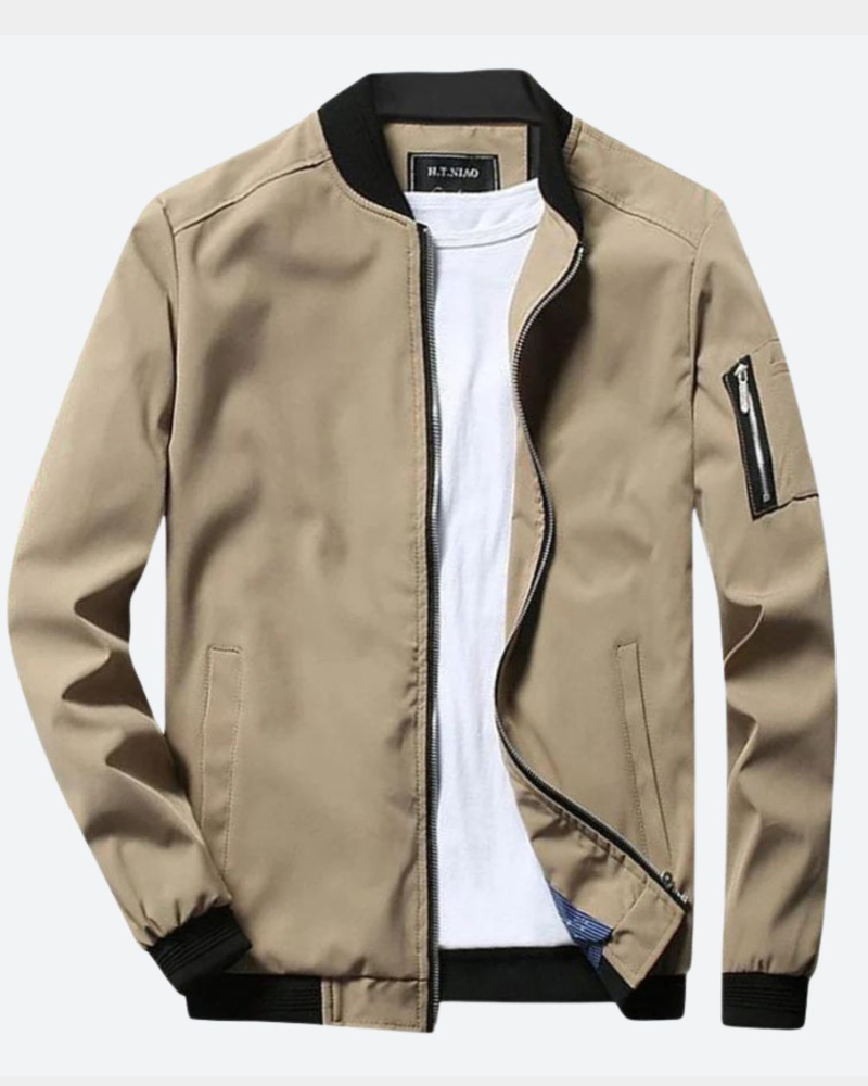 CLASSIC ZIP BOMBER JACKET FOR MEN