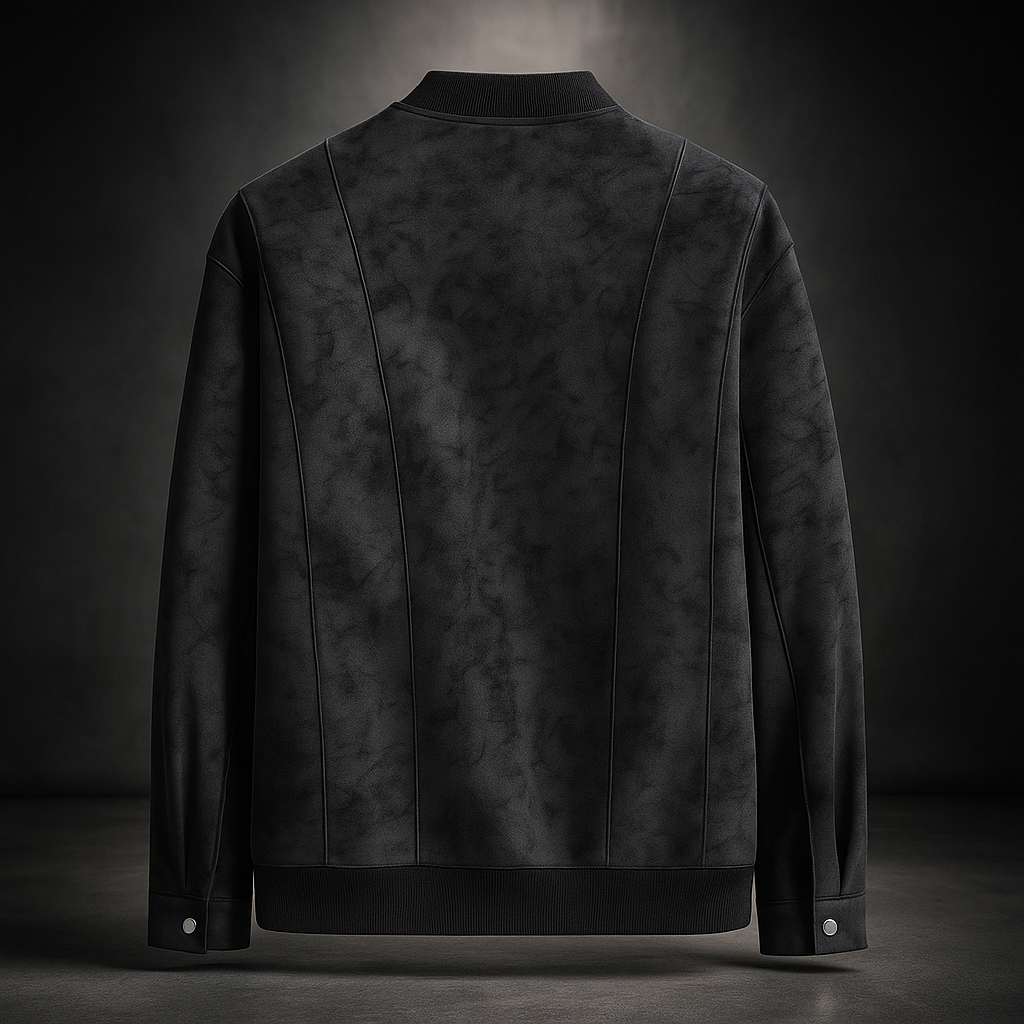 FAUX SUEDE BOMBER JACKET FOR MEN