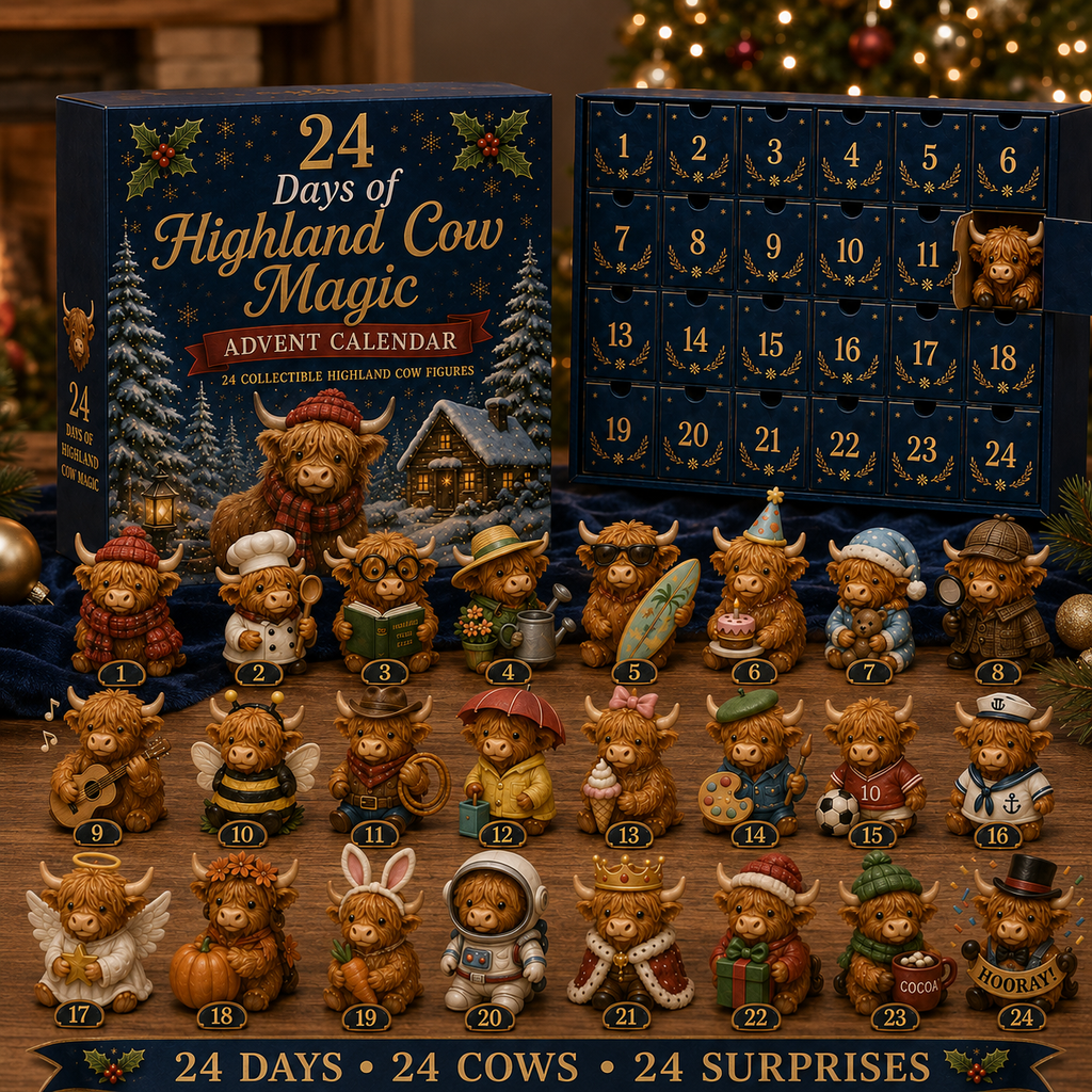 HIGHLAND COW ADVENT CALENDAR – 24 COLLECTIBLE MINI FIGURES