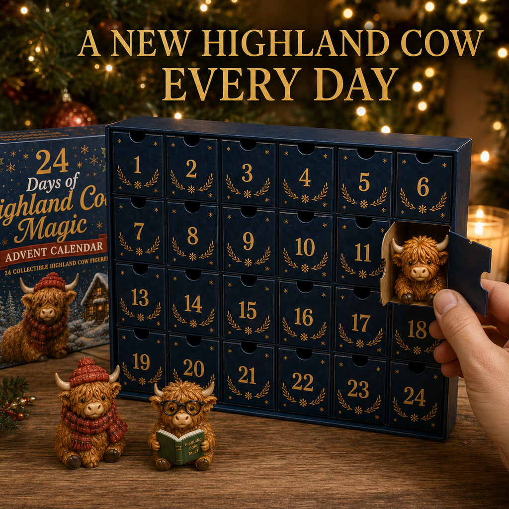 HIGHLAND COW FIGURES ADVENT CALENDAR