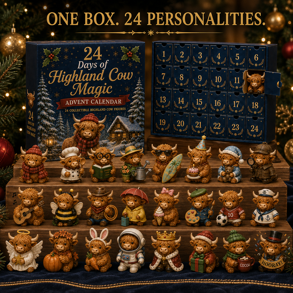 HIGHLAND COW FIGURES ADVENT CALENDAR