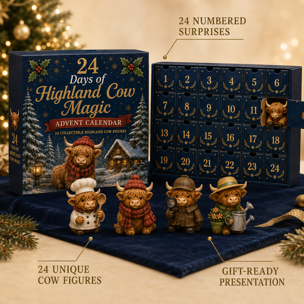 HIGHLAND COW ADVENT CALENDAR – 24 COLLECTIBLE MINI FIGURES