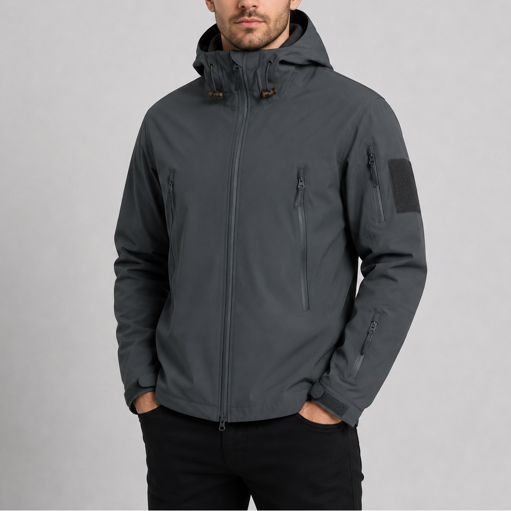 HOODED SOFTSHELL COAT FOR MEN