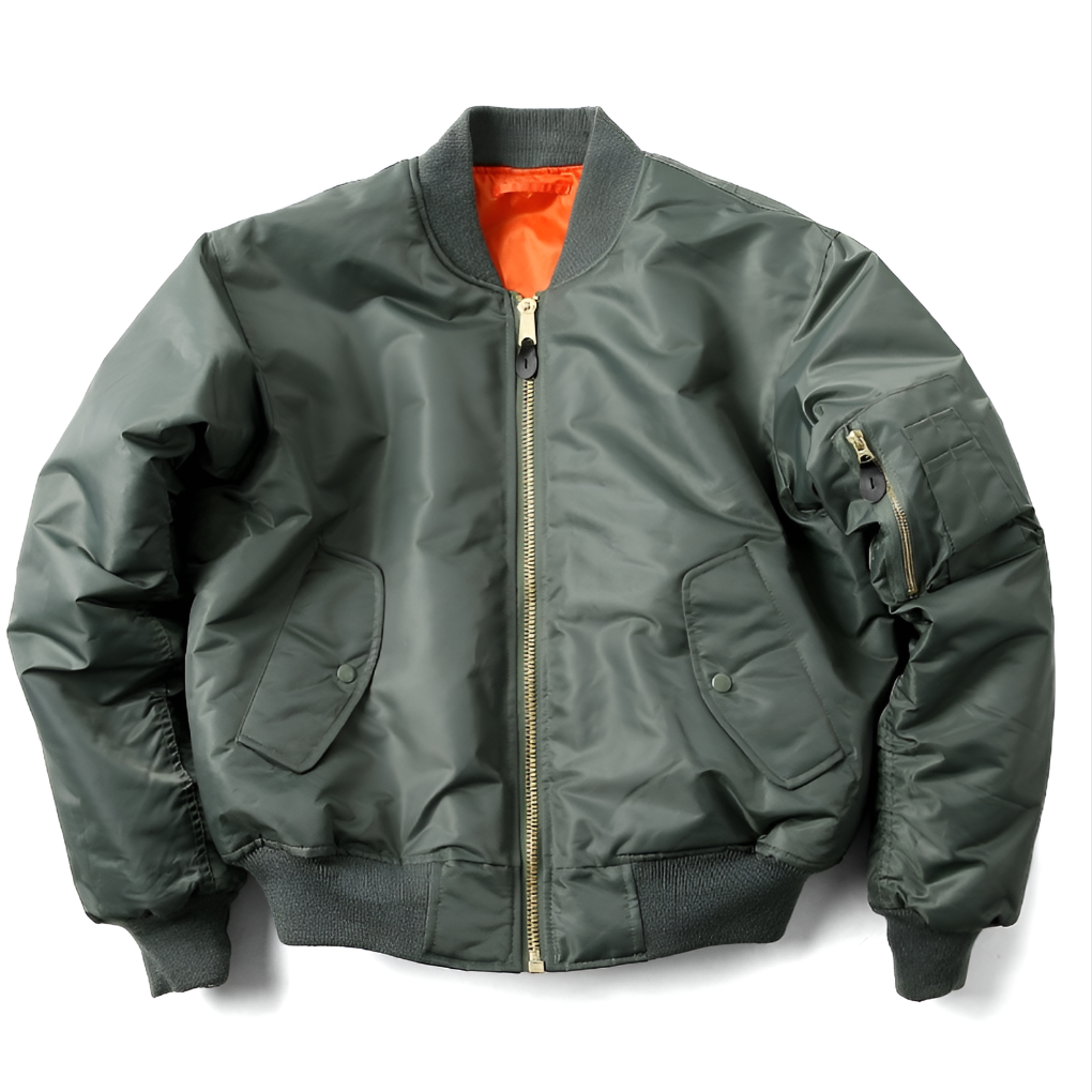 RIBBED COLLAR BOMBER JACKET FOR WOMEN