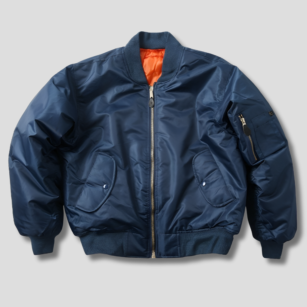RIBBED COLLAR BOMBER JACKET FOR WOMEN