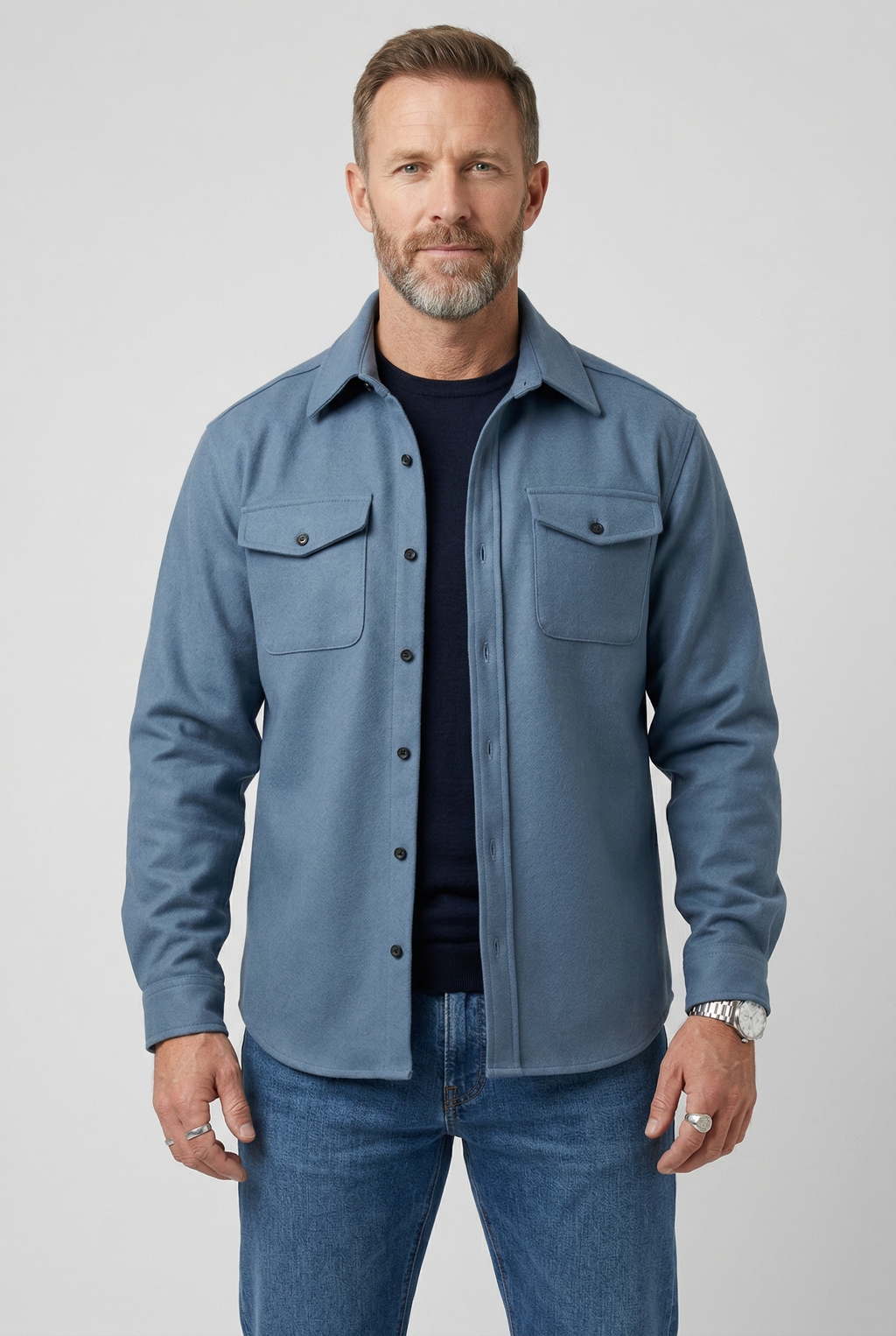 CHEST POCKET OVERSHIRT JACKET FOR MEN