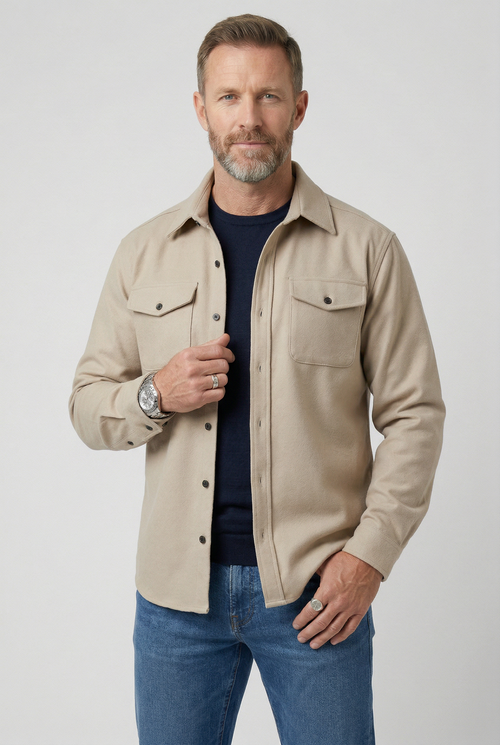 CHEST POCKET OVERSHIRT JACKET FOR MEN