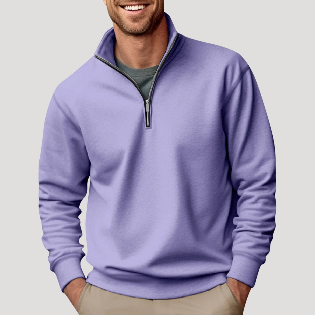 QUARTER-ZIP KNIT SWEATER FOR MEN