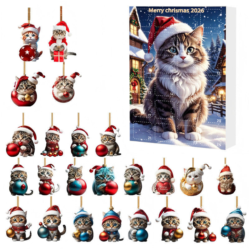 CAT ORNAMENT ADVENT CALENDAR FOR WOMEN