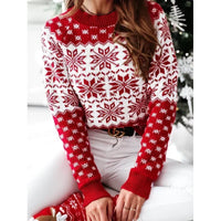 FAIR ISLE CREW NECK CHRISTMAS SWEATER FOR WOMEN