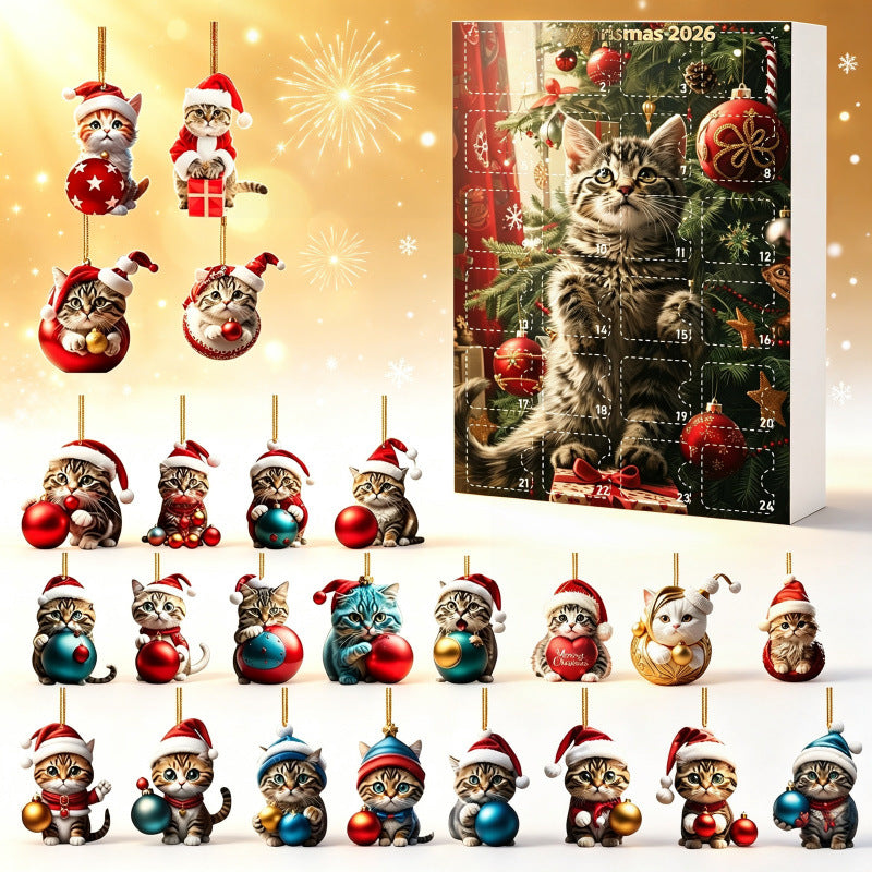 CAT ORNAMENT ADVENT CALENDAR FOR WOMEN