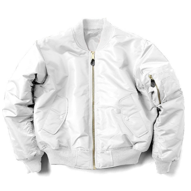 RIBBED COLLAR BOMBER JACKET FOR WOMEN
