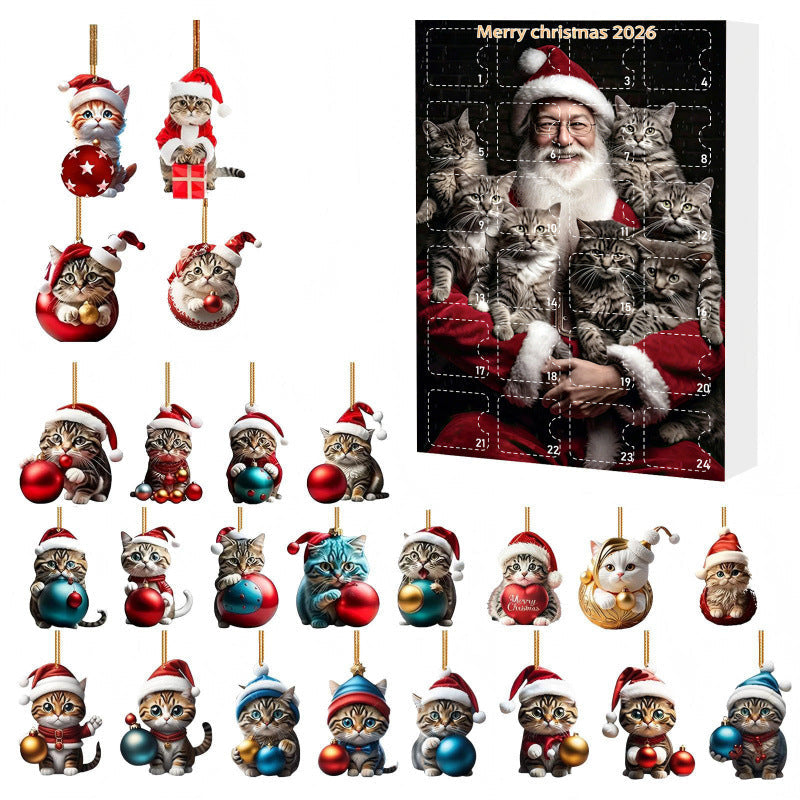 CAT ORNAMENT ADVENT CALENDAR FOR WOMEN
