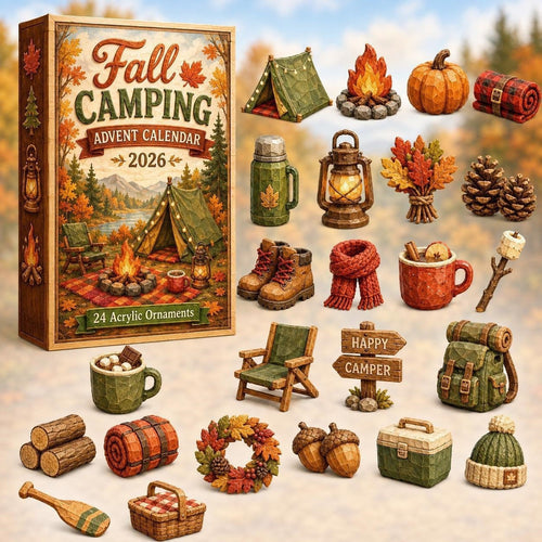 CAMPING SCENE ORNAMENTS ADVENT CALENDAR FOR WOMEN