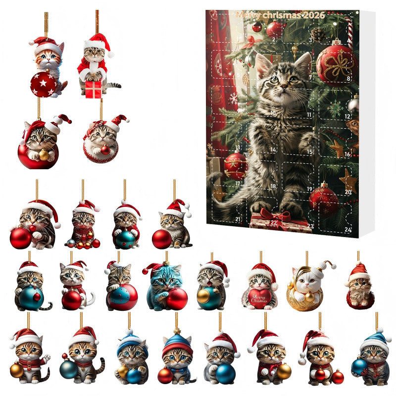 CAT ORNAMENT ADVENT CALENDAR FOR WOMEN