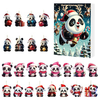 PANDA ORNAMENT ADVENT CALENDAR SET