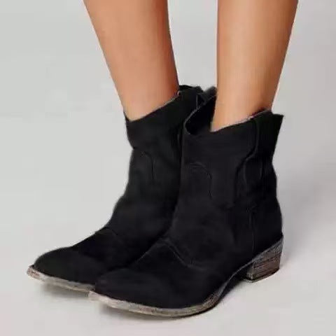 WESTERN STACKED HEEL CHELSEA BOOT FOR WOMEN