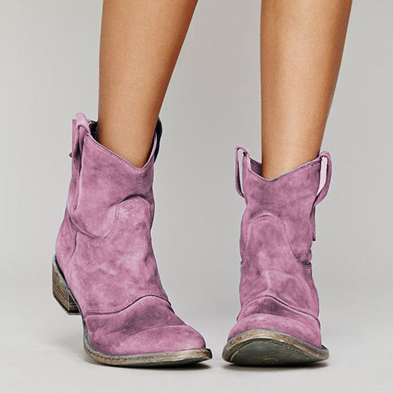 WESTERN STACKED HEEL CHELSEA BOOT FOR WOMEN