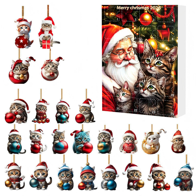 CAT ORNAMENT ADVENT CALENDAR FOR WOMEN