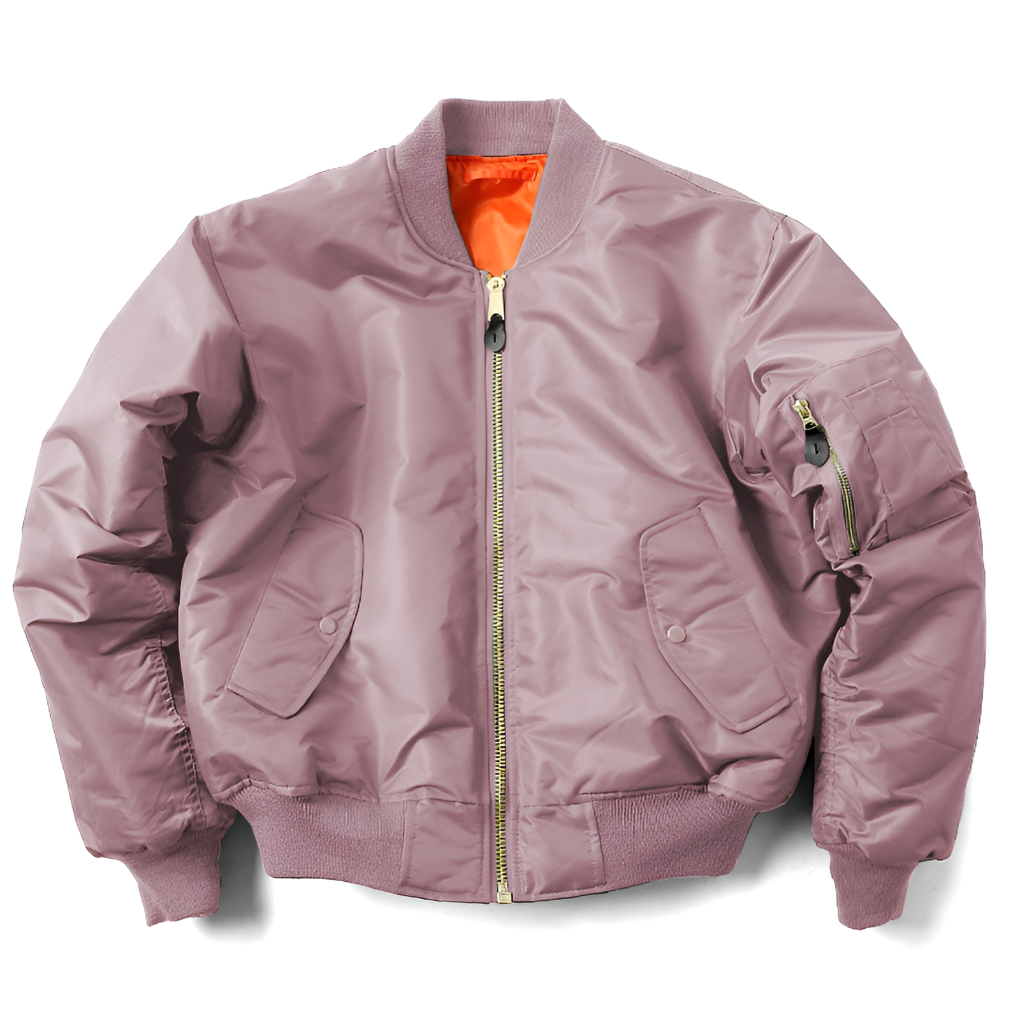 RIBBED COLLAR BOMBER JACKET FOR WOMEN