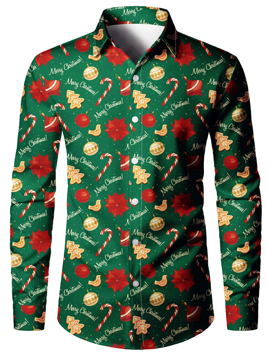 Christmas Blouse Printed Tailcoat Shirt for Men