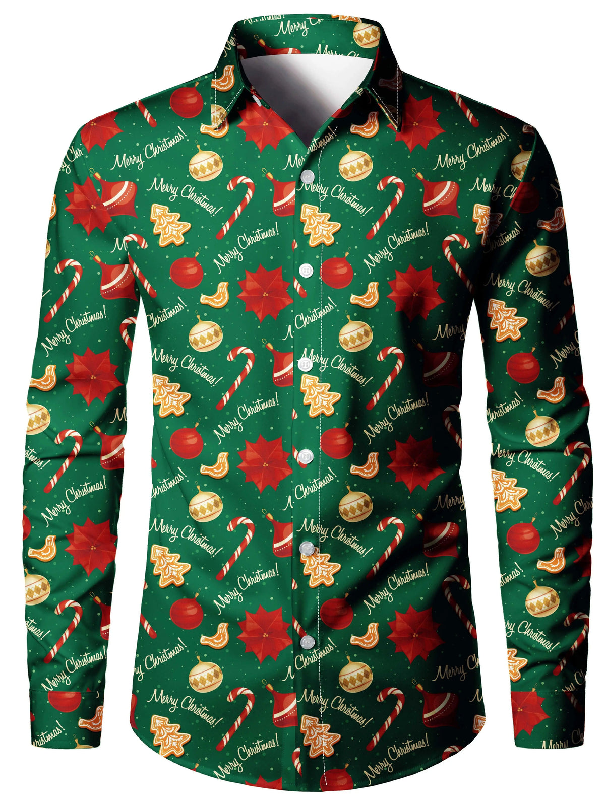 Christmas Blouse Printed Tailcoat Shirt for Men