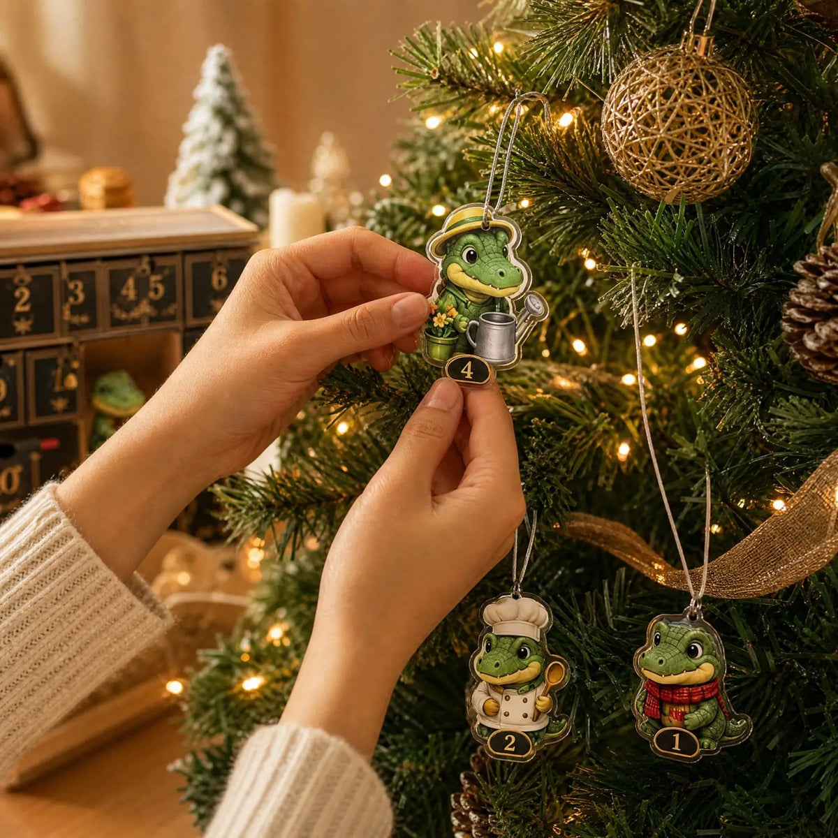 HANGING CHARM ADVENT CALENDAR – 24 ACRYLIC KEYRINGS & TREE ORNAMENTS