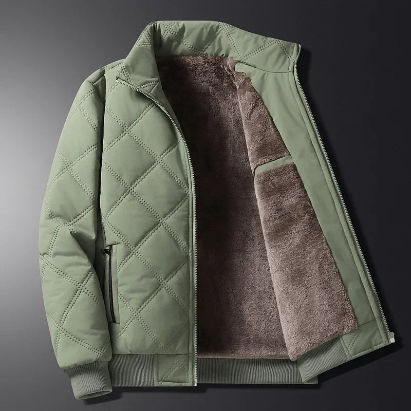 QUILTED PUFFER BOMBER JACKET FOR MEN