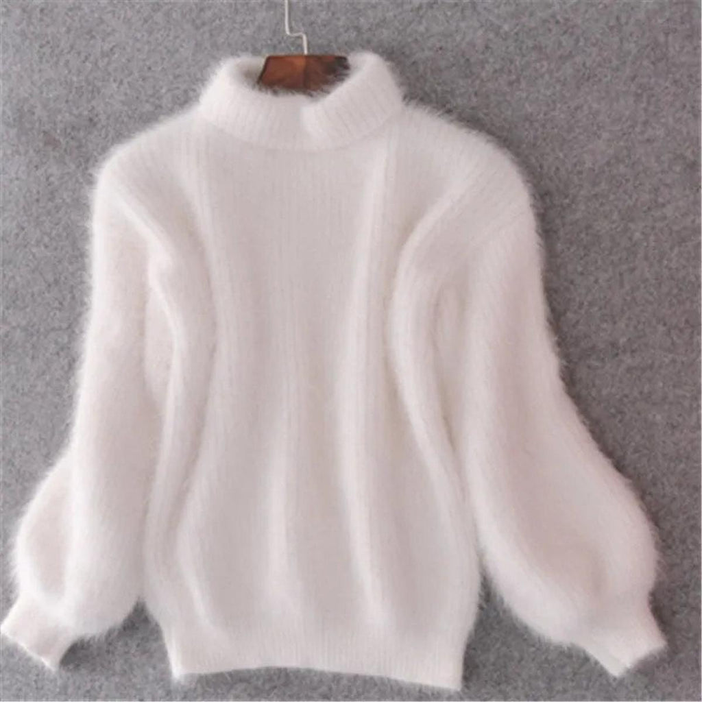 HIGH NECK KNIT SWEATER FOR WOMEN