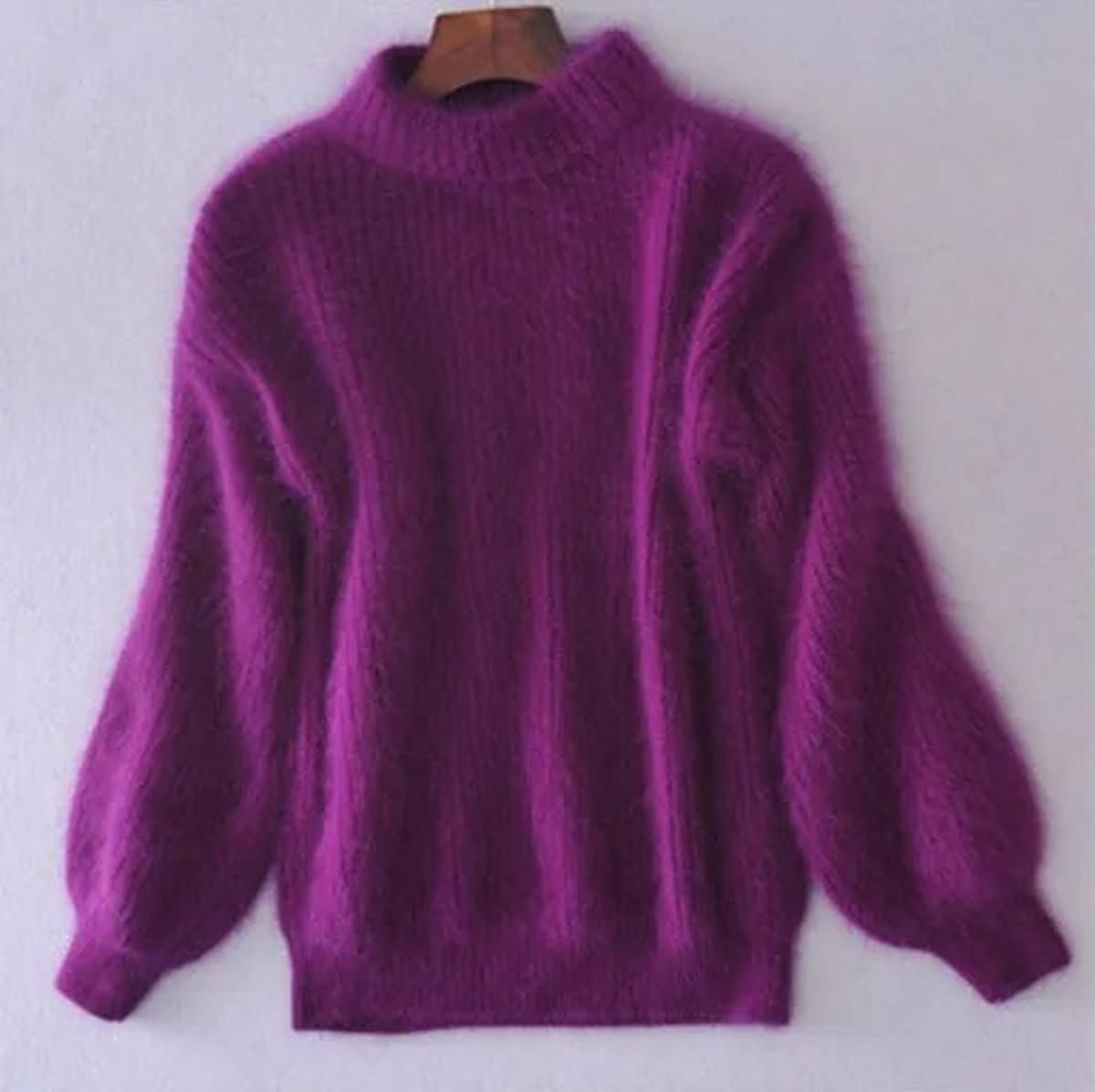 HIGH NECK KNIT SWEATER FOR WOMEN