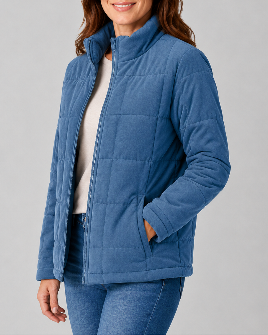 QUILTED JACKET ZIP UP FOR WOMEN
