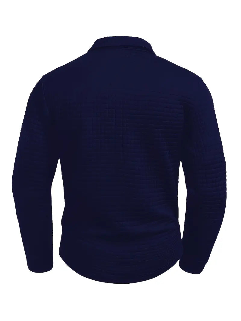 QUILTED RELAXED FIT SWEATER FOR MEN