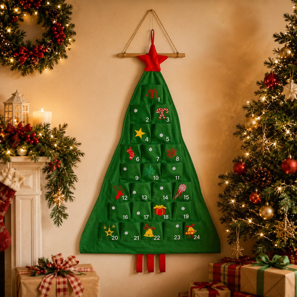 FABRIC TREE ADVENT CALENDAR FOR WOMEN