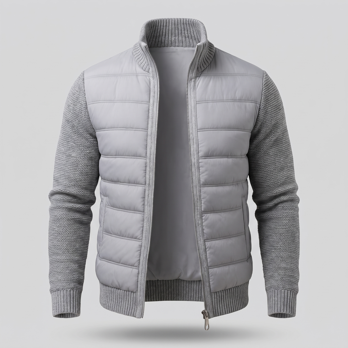 QUILTED FLEECE PUFFER JACKET FOR MEN