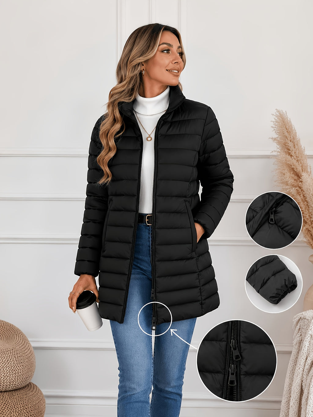 LONGLINE PUFFER JACKET FOR WOMEN