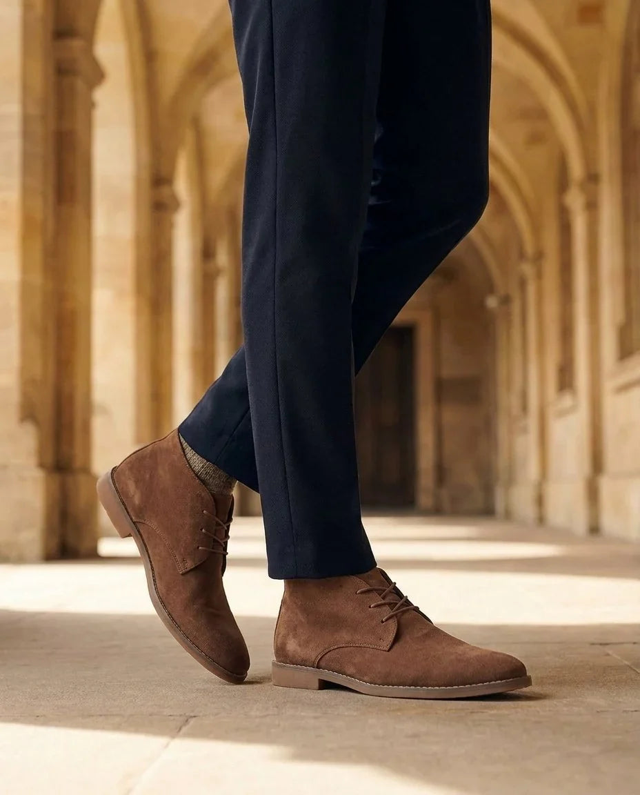 LACE-UP CHUKKA CHELSEA BOOTS FOR MEN