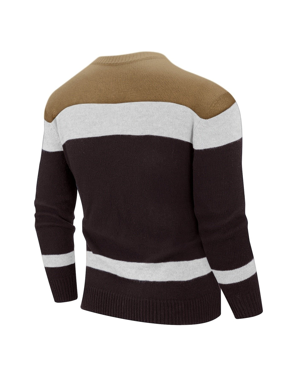 COLOR-BLOCK KNIT SWEATER FOR MEN