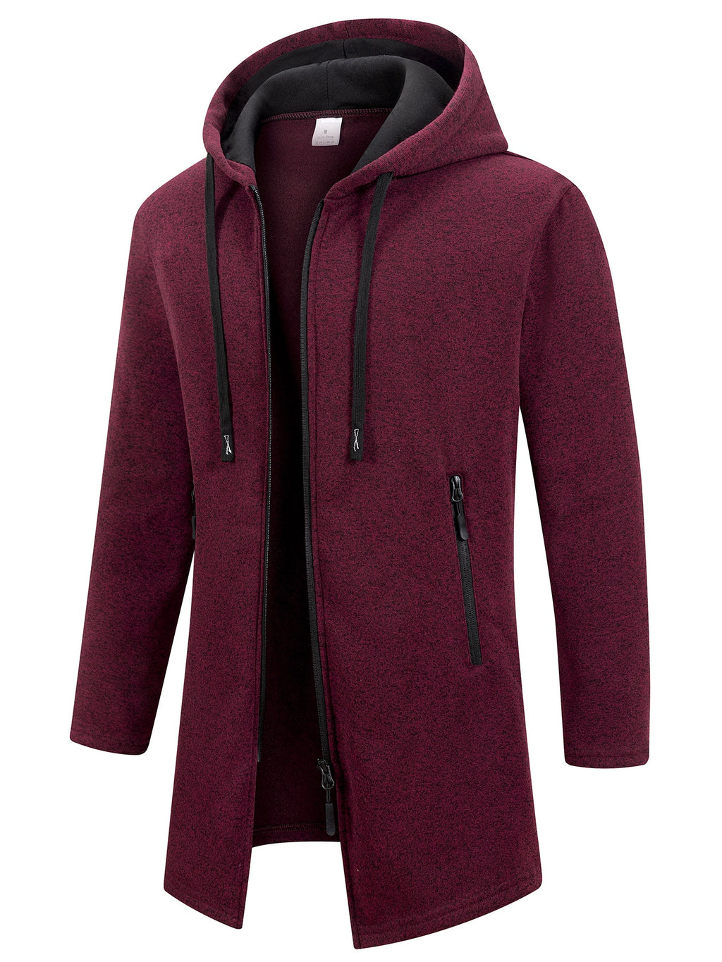 HOODED KNIT TRENCH COAT FOR MEN